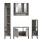 Bagno Badmbelset 4 Teile hellgrau, cremefarben.