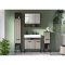 Bagno Badmbelset 4 Teile hellgrau, cremefarben.