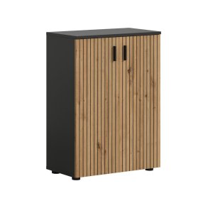 Mone Badschrank 2 Tren Eiche Dekor, dunkelgrau.