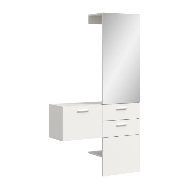 Vaga garderobe oppstilling 2 deler hvit.
