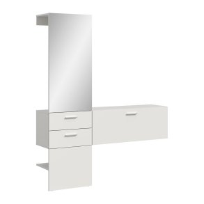 Vaga garderobe oppstilling 2 deler hvit.