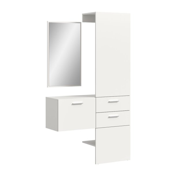 Vaga garderobe oppstilling 3 deler hvit.