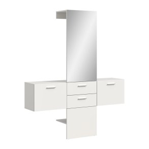 Vaga garderobe oppstilling 3 deler hvit.