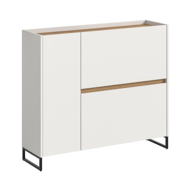 Drive Schuhschrank 1 Tr, 2 Klappentren wei.