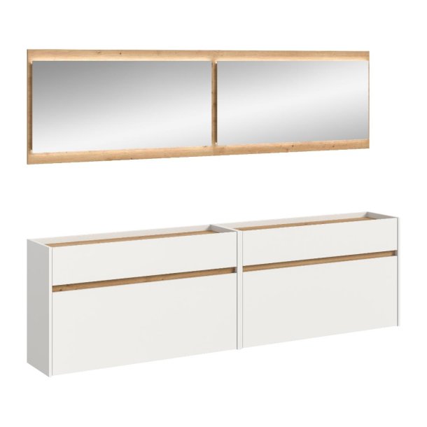 Drive Garderobenmbel Set D3 inkl. Beleuchtung wei.