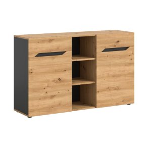 Caserta sknk 2 lger, 3 hylder eg dekor, gr.