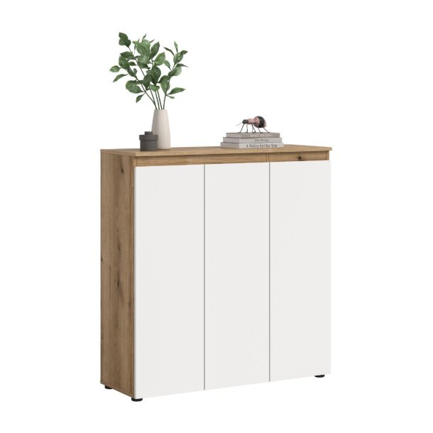 Scarpa sk�nk 3 l�ger eg dekor, hvid.