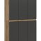 Scarpa armoire de rangement 6 portes chêne décor, anthracite.