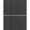 Scarpa armoire de rangement 6 portes chêne décor, anthracite.