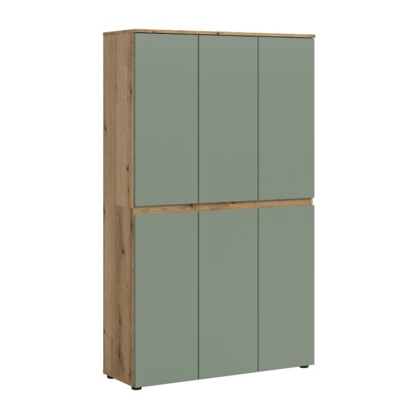 Scarpa kl�dsk�p 6 luckor ek dekor, dammig gr�n.