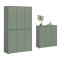 Scarpa Sovrum set garderob och sk�nk, 9 luckor dammig gr�n.