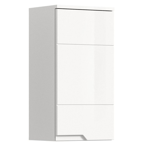 Solero Badschrank Wandhngend 1 Tr Wei hochglanz, wei.