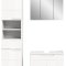 Solero Badmbelset S2 Wei hochglanz, wei.
