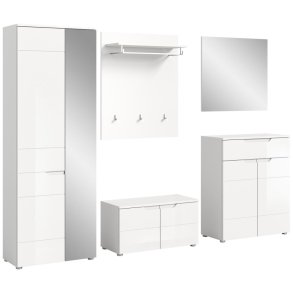 Solero zestaw mebli wejściowych S3 biały połysk, biały.