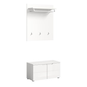 Solero zestaw mebli wejściowych S1 biały połysk, biały.