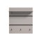Jaru Wandgarderobe 1 Ablage, 1 Kleiderstange, 3 Kleiderhaken grau,schwarz.