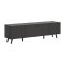 Linea buffet 2 portes, 1 abattant gris mat.