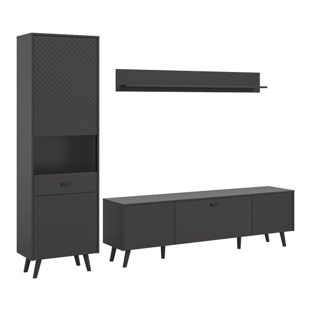 Linea Regal System 3 Teile matt grau.