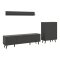 Linea hylle system 3 deler matt gr.