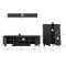 Linea hylle system 3 deler matt gr.