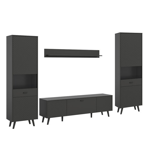 Linea Regal System 4 Teile matt grau.