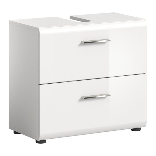 Ice Waschbeckenunterschrank 2 Schubladen Wei hochglanz, wei.