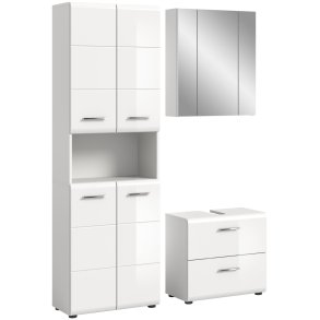 Ice Badmbelset I58 Wei hochglanz, wei.