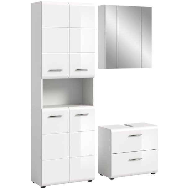 Ice Badmbelset I58 Wei hochglanz, wei.