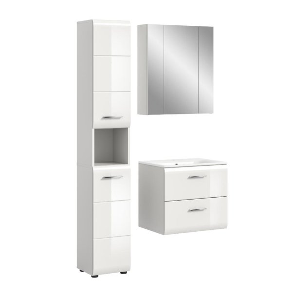 Ice Badmbelset I56 Wei hochglanz, wei.