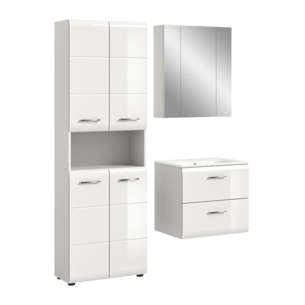 Ice Badmbelset I55 Wei hochglanz, wei.
