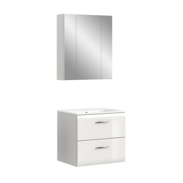 Ice Badmbelset I57 Wei hochglanz, wei.