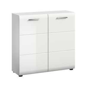 Ice kreedns 2 drzwi białe, biały wysoki połysk.