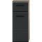 Ice Badschrank 1 Tr, 1 Schublade Schwarz matt, Eiche Dekor.