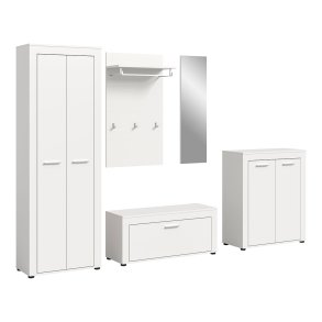 Jam garderobe oppstilling 5 deler hvit.