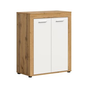 Jam Schuhschrank 2 Tren wei, Eiche Dekor.