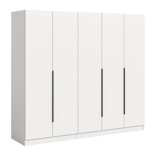 Kopenhagen armoire de rangement 5 portes blanches.