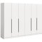 Kopenhagen armoire de rangement 6 portes blanches.