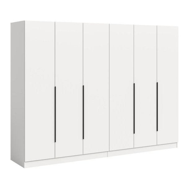 Kopenhagen armoire de rangement 6 portes blanches.