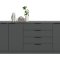 Kopenhagen Sideboard 4 Schubladen, 3 T�ren Anthrazit.