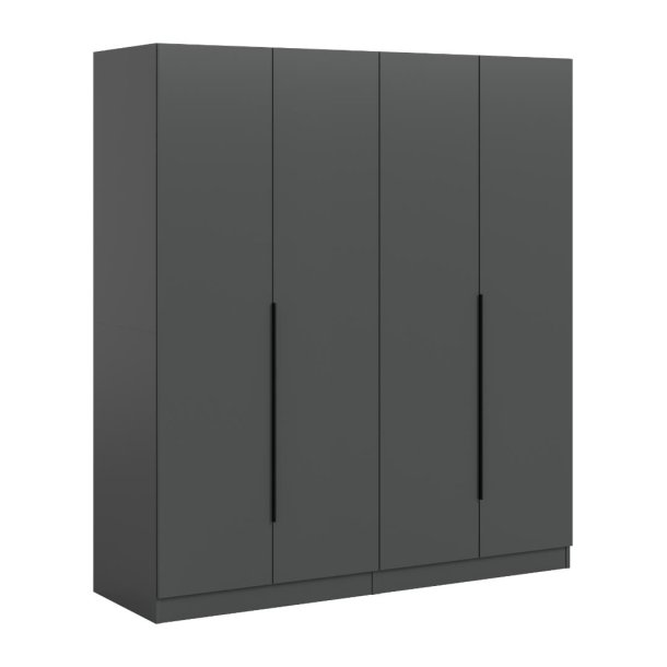 Kopenhagen armoire de rangement 4 portes anthracite.