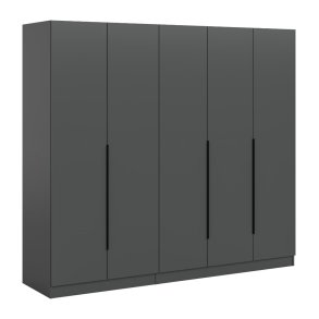 Kopenhagen armoire de rangement 5 portes anthracite.
