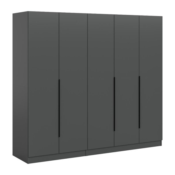 Kopenhagen armoire de rangement 5 portes anthracite.