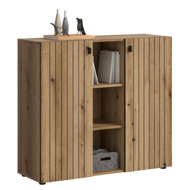 Station szafka na buty 2 drzwi, 3 półki dekor dąb.