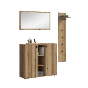 Station ensemble d'armoires de rangement chêne décor.