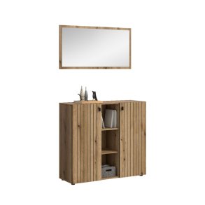 Station ensemble d'armoires de rangement chêne décor.