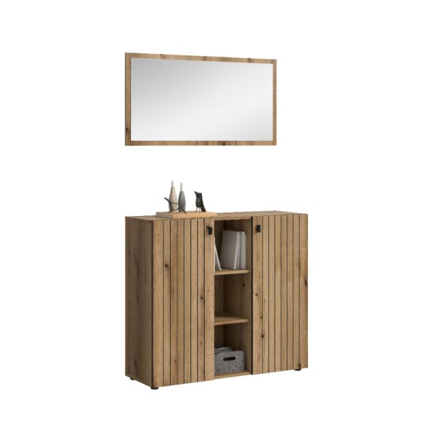 Station ensemble d'armoires de rangement chêne décor.