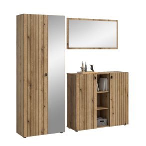 Station ensemble d'armoires de rangement chêne décor.