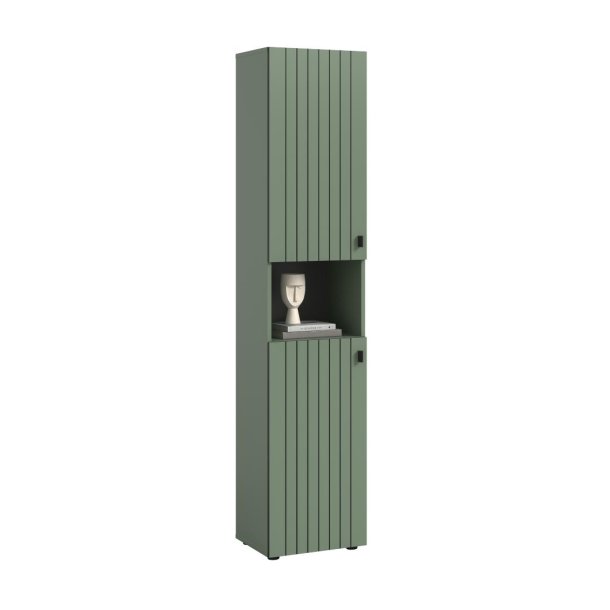 Station szafa 2 drzwi, 1 półka przygaszona zieleń.