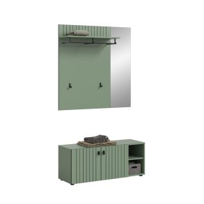 Station Garderobenm�bel Set staubgr�n.