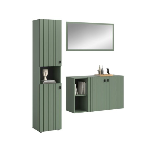 Station Garderobenm�bel Set staubgr�n.